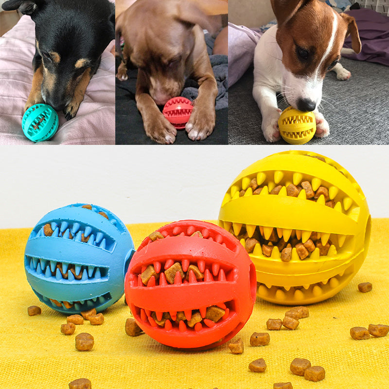 Pet Slow Feeder Rubber Ball Toy