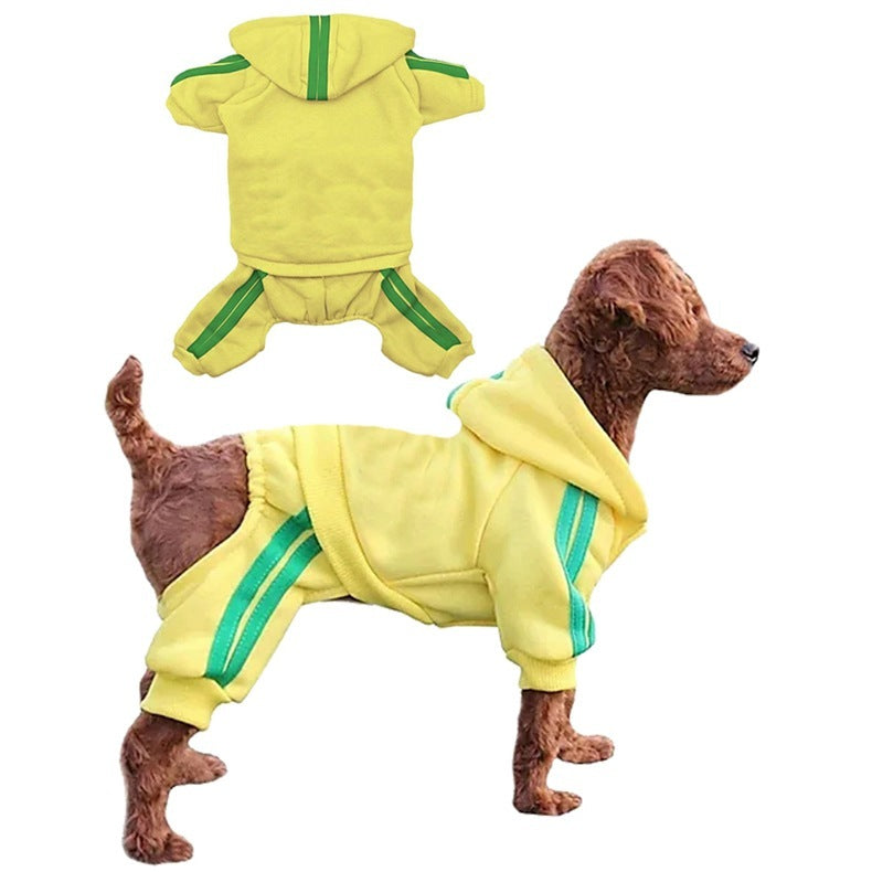 Striped Hooded Casual Pet Dog Hoodie