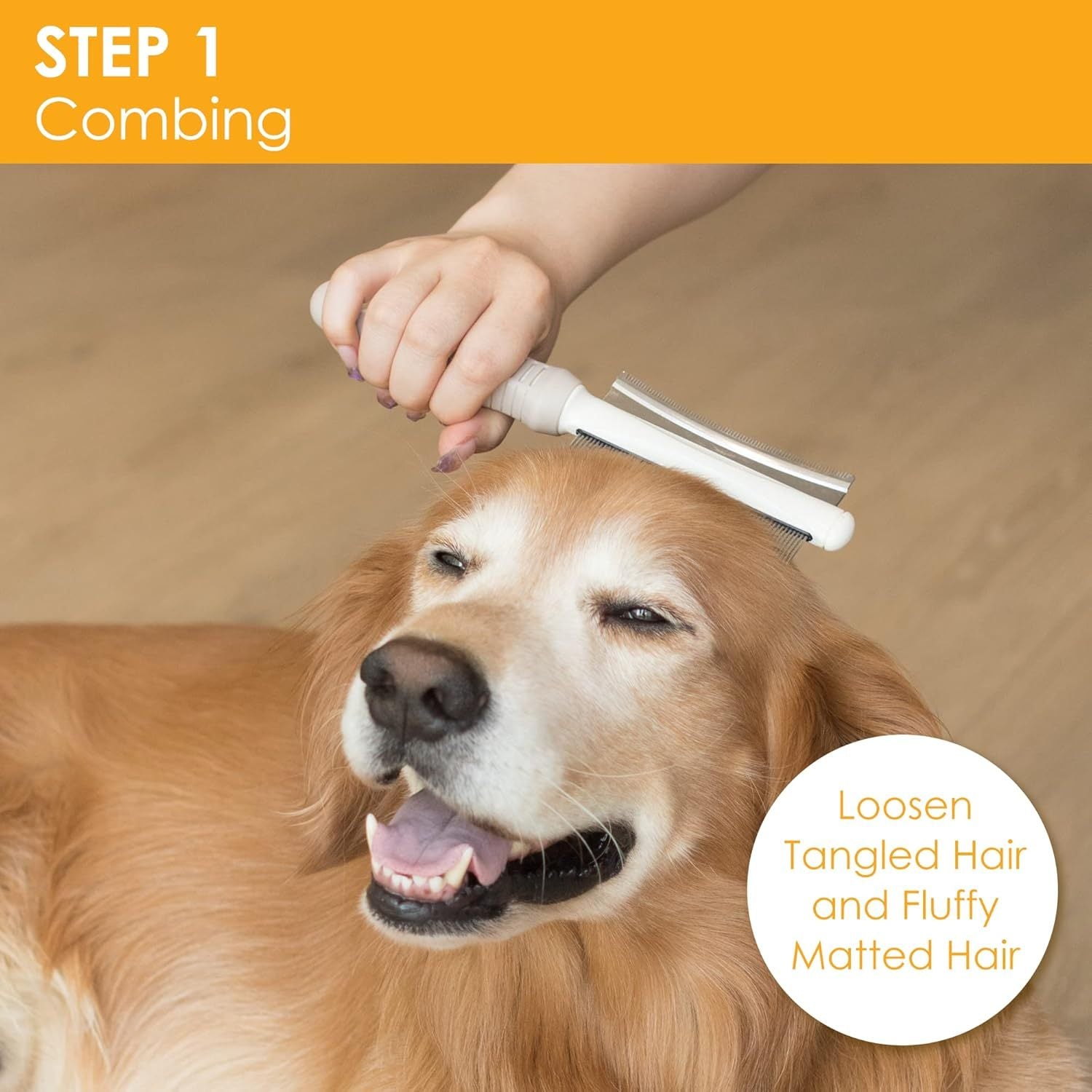 2-in-1 Deshedding and Grooming Brush for Pets