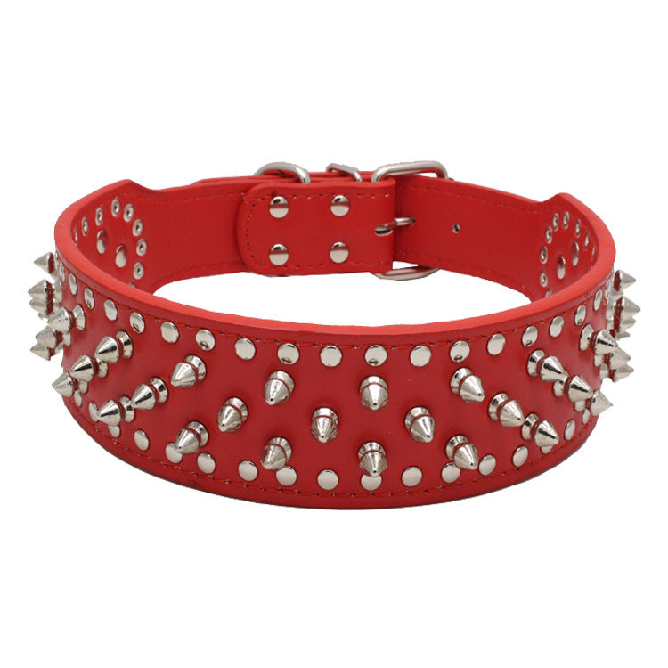 Bullet Nail Rivet Dog Collar