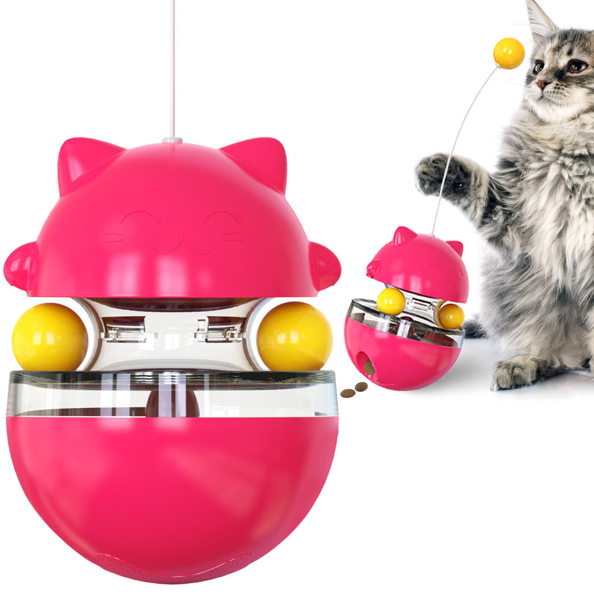 Interactive Cat Treat Dispenser Tumbler Toy