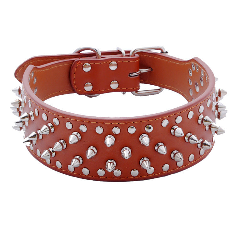 Bullet Nail Rivet Dog Collar