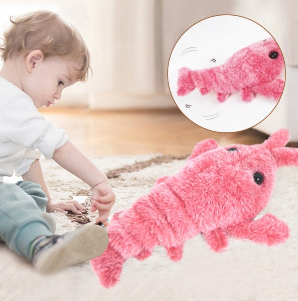 Electric Jumping Shrimp Pet Toy