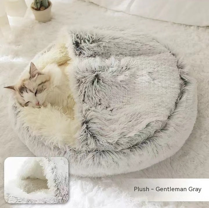 2-in-1 Plush Pet Bed