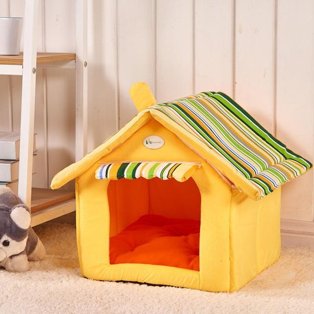 Removable Cover Striped Dog House