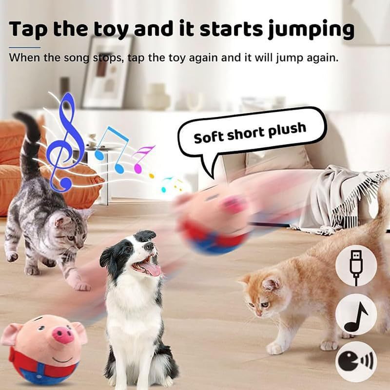 Interactive Squeaky Moving Dog Ball