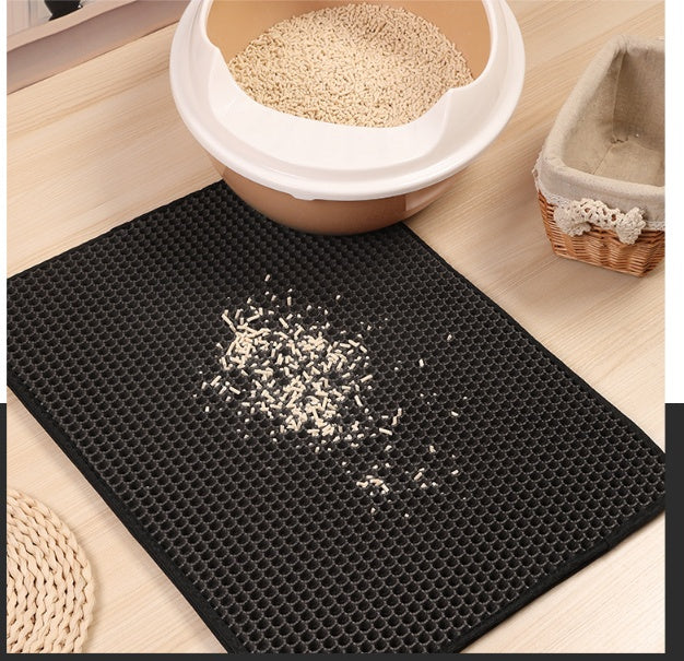 Pet Cat Litter Mat EVA Double Layer