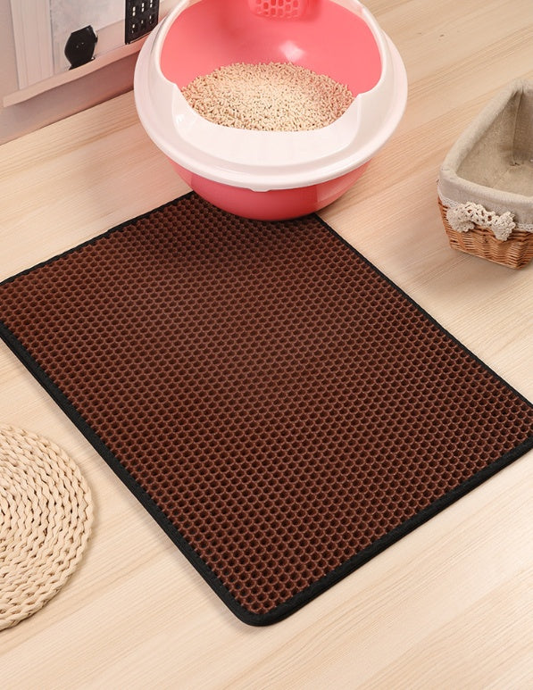 Pet Cat Litter Mat EVA Double Layer