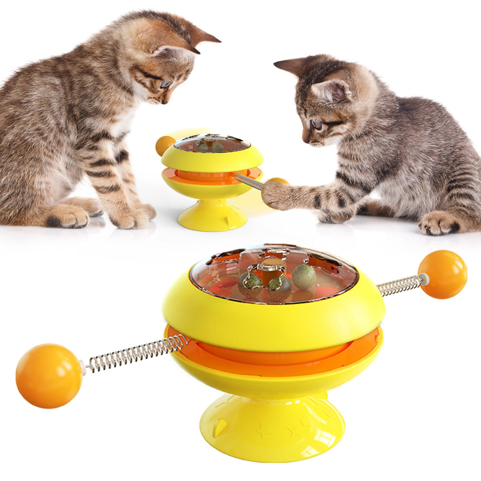 Rotatable Cat Toy with Catnip