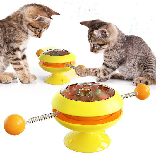 Rotatable Cat Toy with Catnip