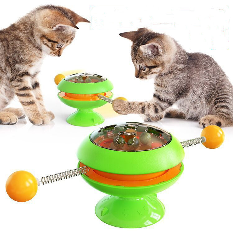 Rotatable Cat Toy with Catnip