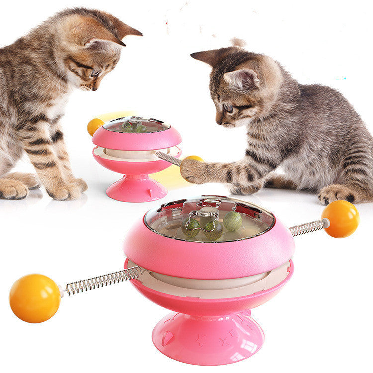 Rotatable Cat Toy with Catnip