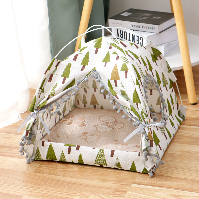 Cozy Enclosed Cat Tent Bed