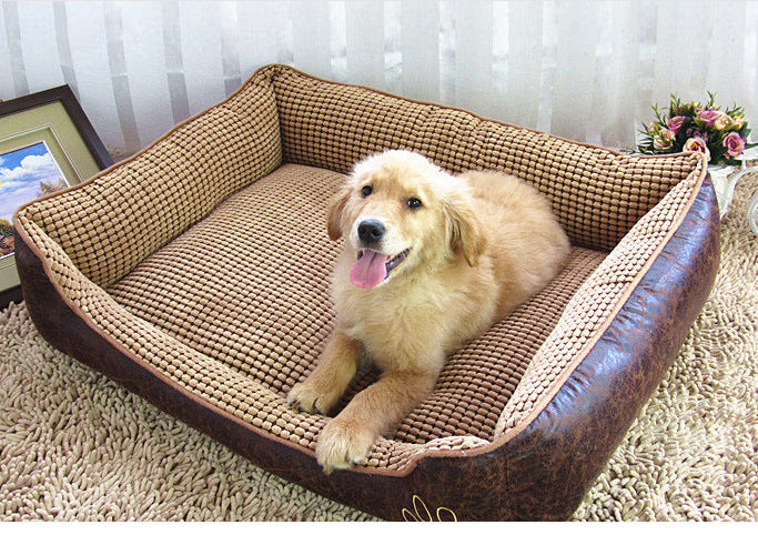 Suede Dog Bed with Blanket