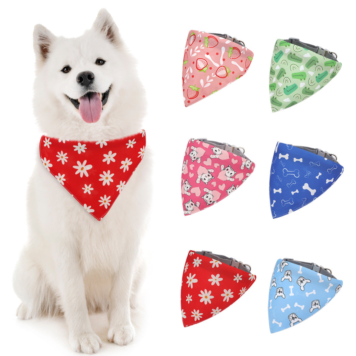 Cartoon Pet Saliva Towel Triangular Bandana