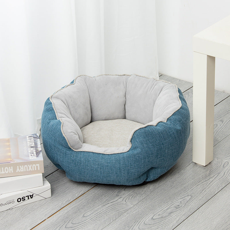 Octagonal Warm Winter Pet Bed