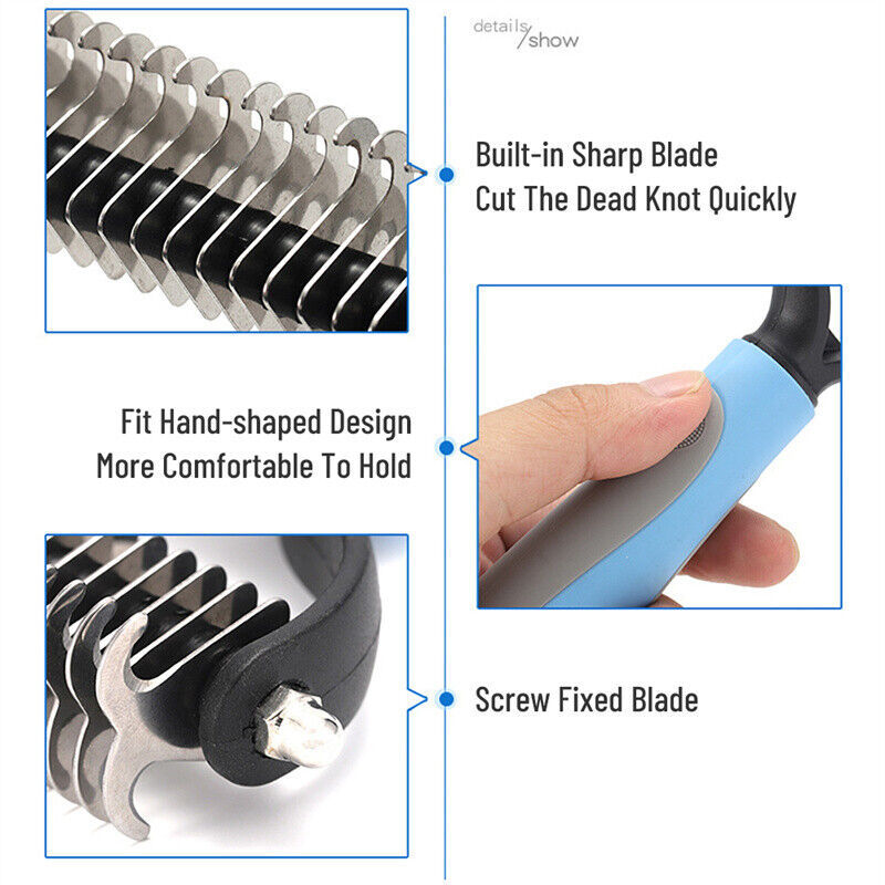 Dual-Sided Pet Grooming Brush