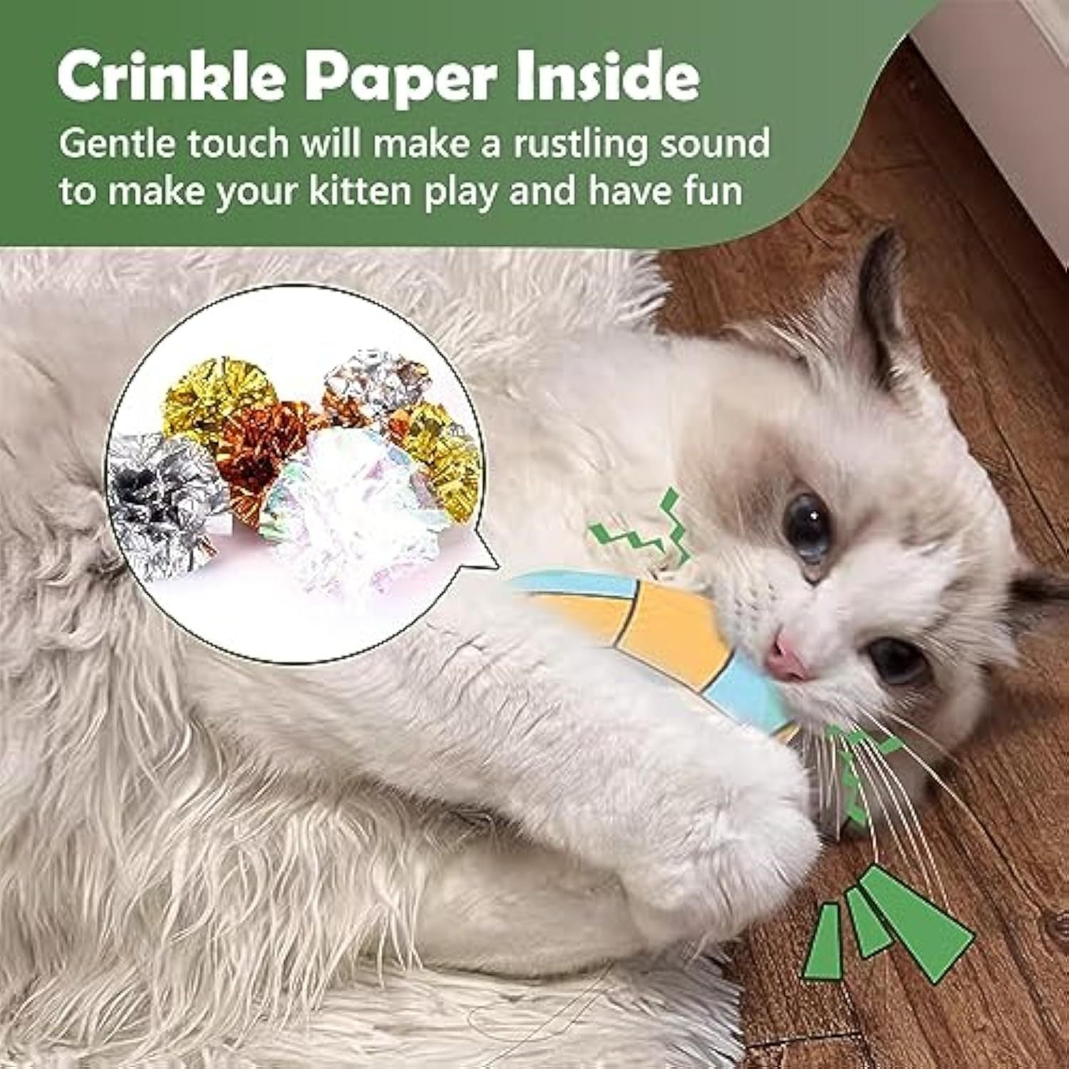 Catnip Crinkle Toy for Indoor Cats