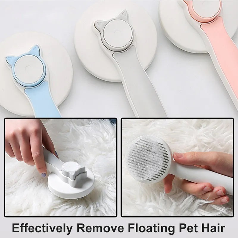 Self-Cleaning Pet Grooming Brush