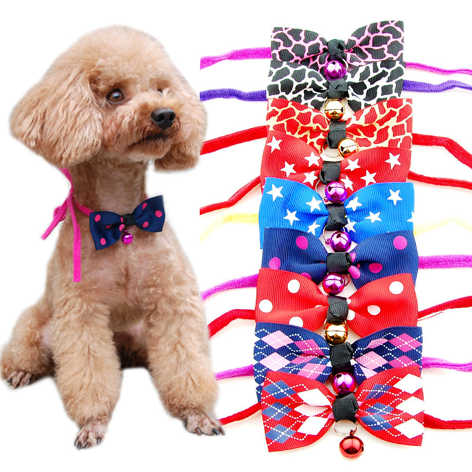 Adjustable Pet Bow Tie with Bell