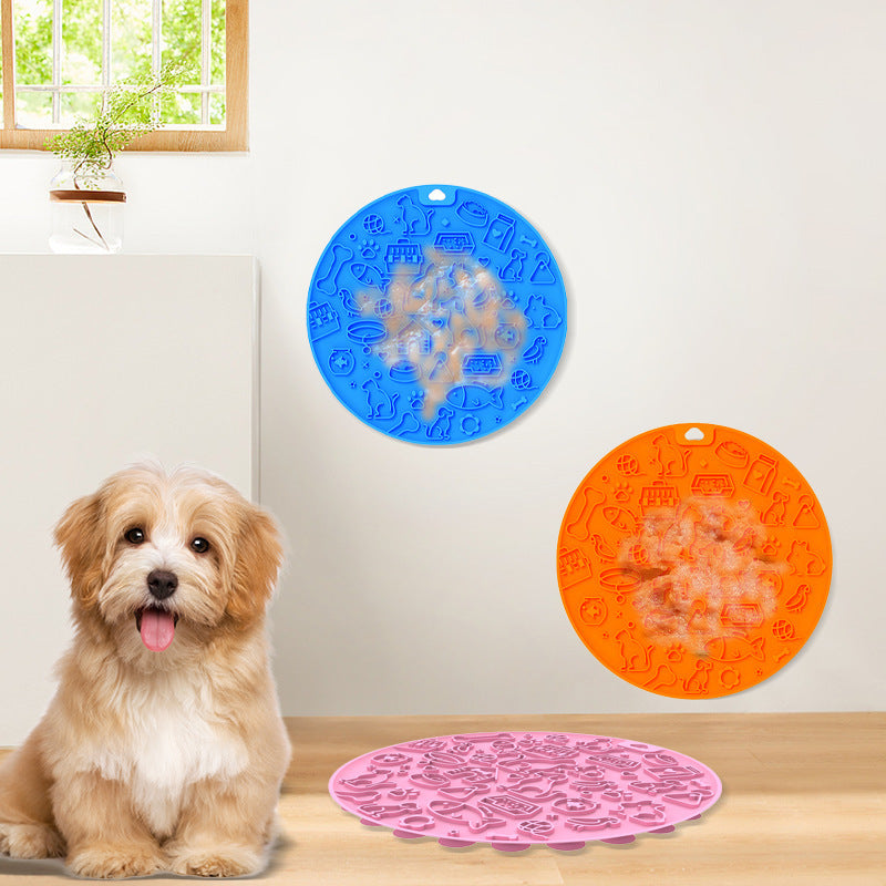 Round Silicone Pet Licking Mat