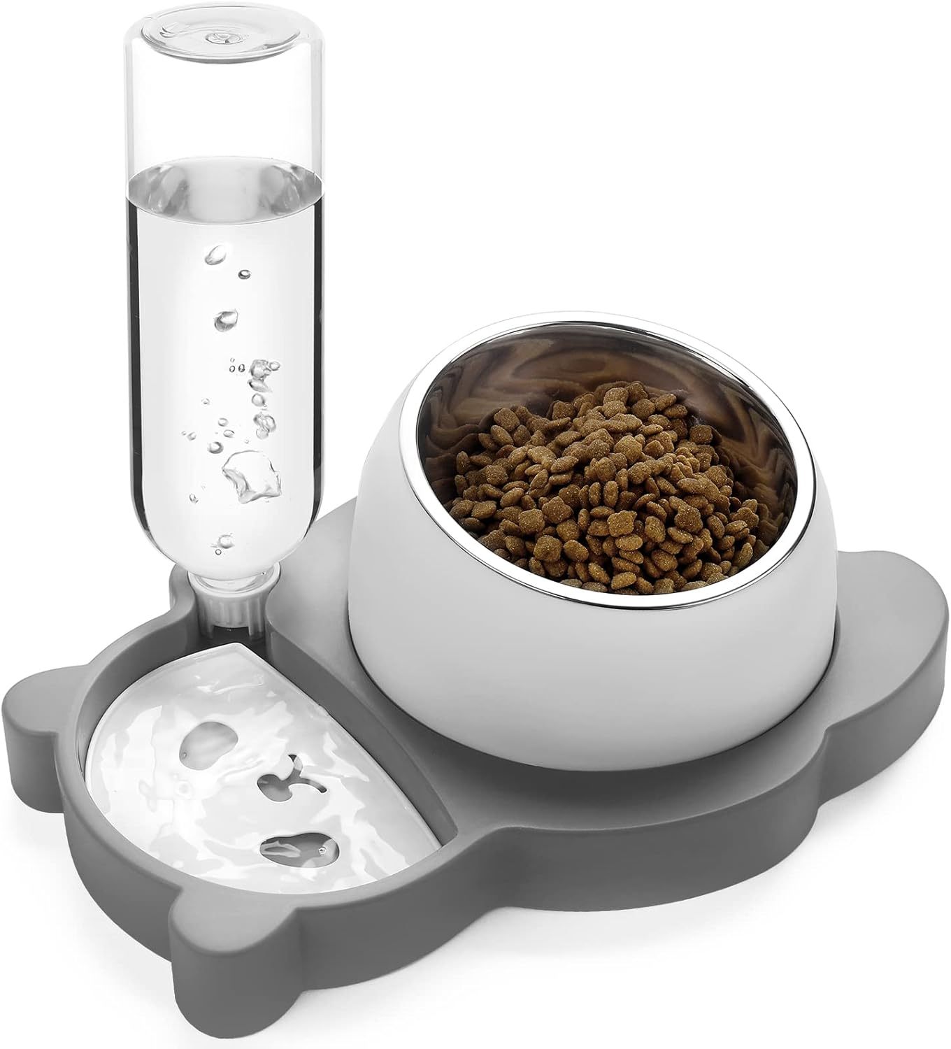 Elevated Cat & Dog Bowls with Water Dispenser