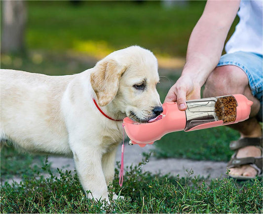 3-in-1 Portable Pet Water Bottle Feeder