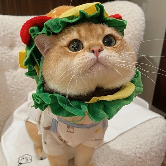 Cat Burger Headdress Cartoon Hat