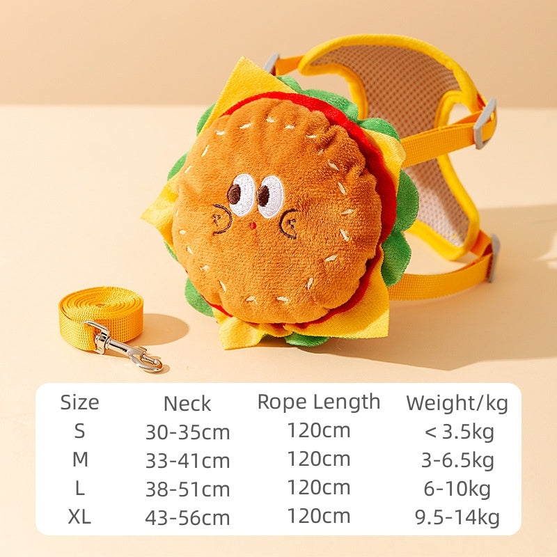 Cartoon Hamburger Chips Design