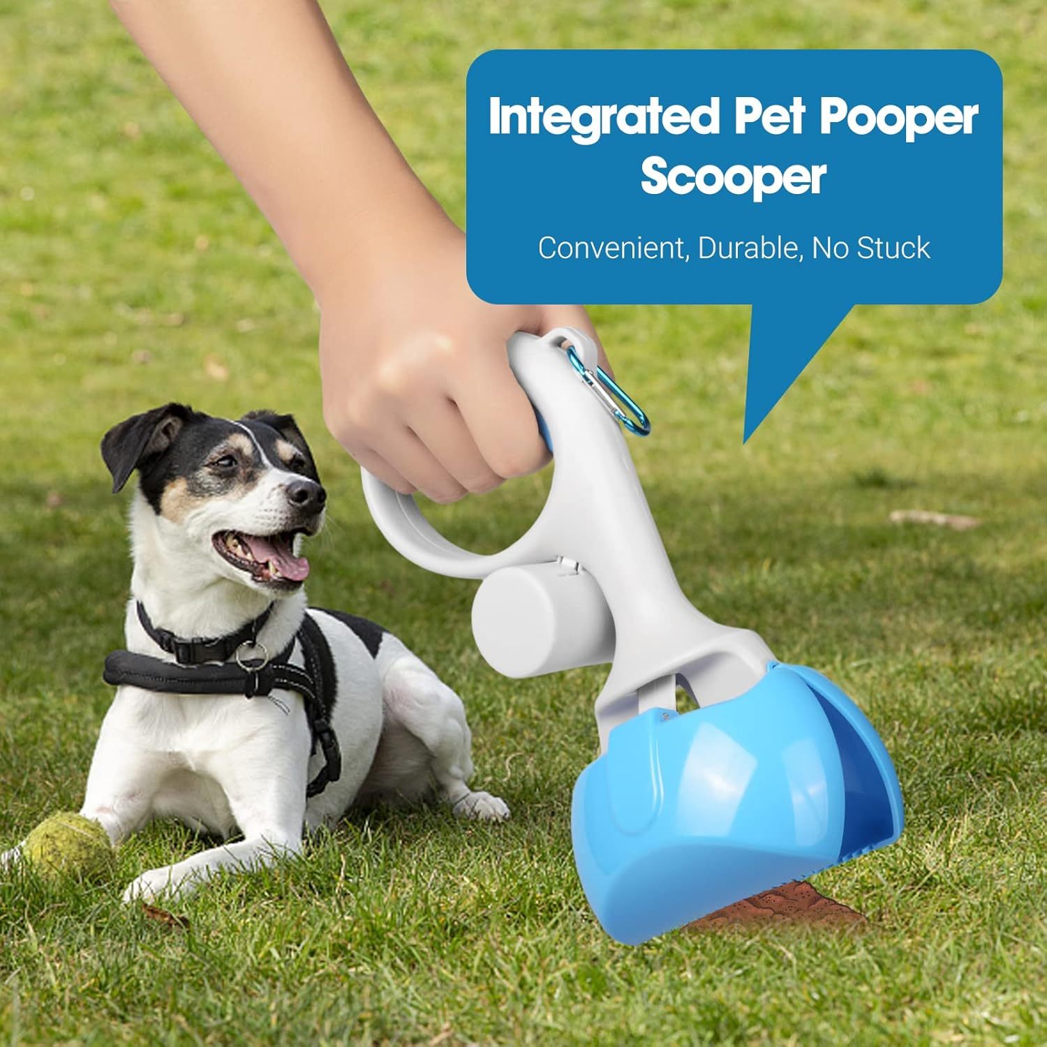 Pet Pooper Scooper with Trash Bag Holder for Dogs and Cats