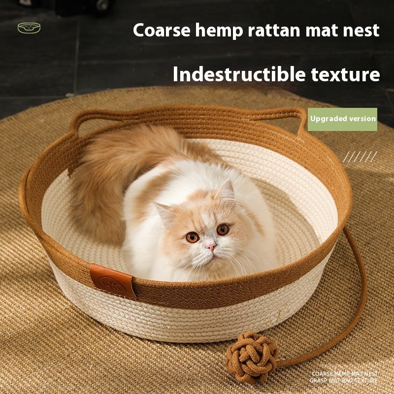 Cute Woven Cat Nest Mat