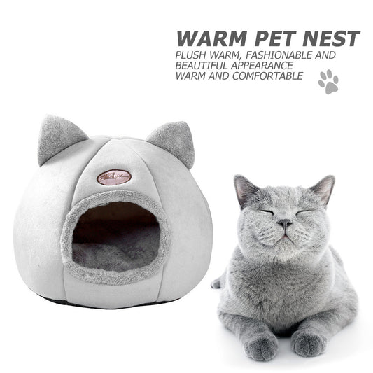 Fully Enclosed Winter Cat Nest