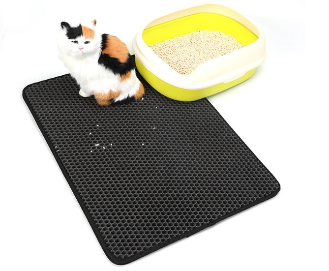 Pet Cat Litter Mat EVA Double Layer