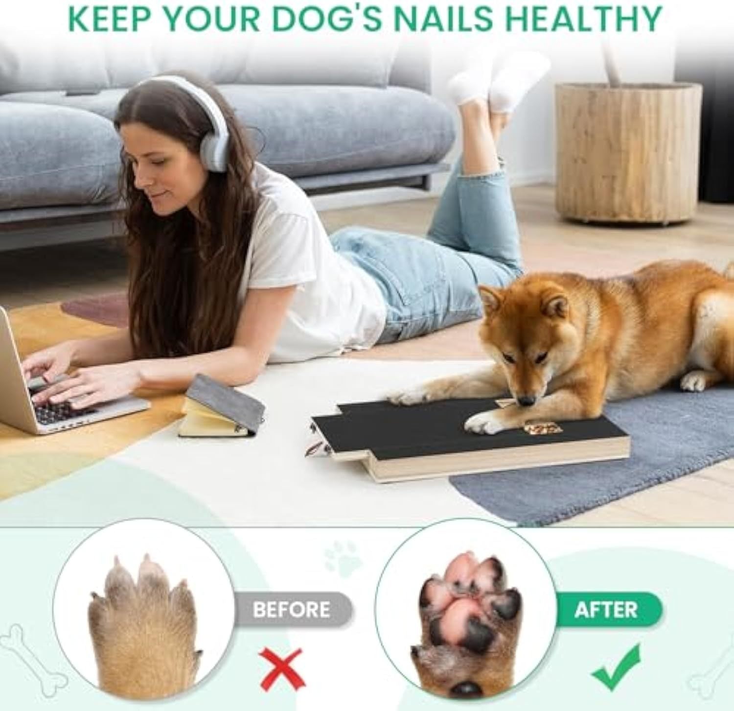 Dog Nail Scratch Board with Treat Box