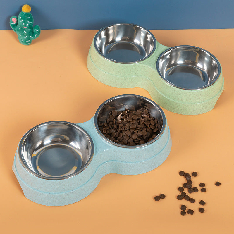 Double Pet Bowls - Food & Water Feeder