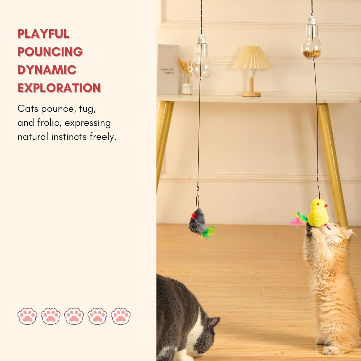 Interactive Retractable Cat Teaser Toy