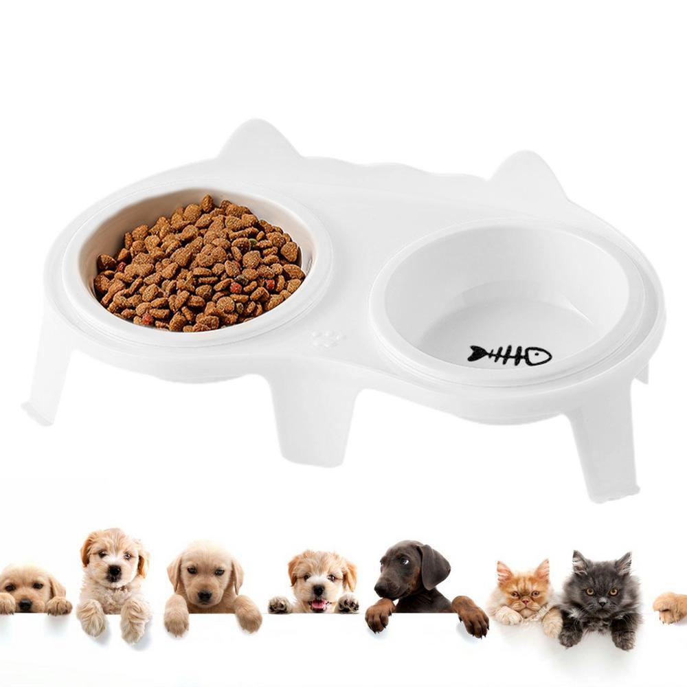 Ceramic Cat Food & Water Bowl Set