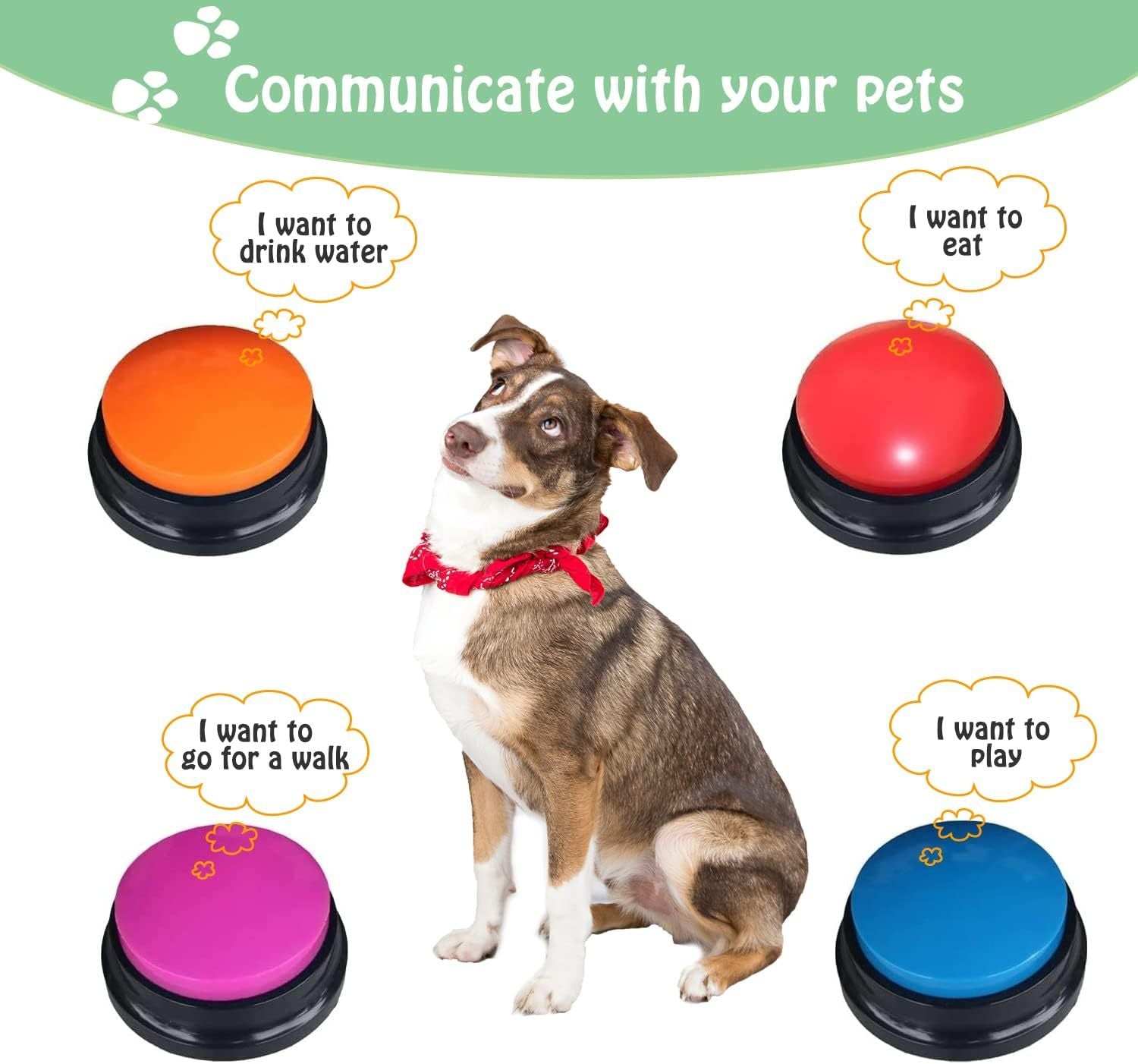 Voice Recording Button for Pet Training