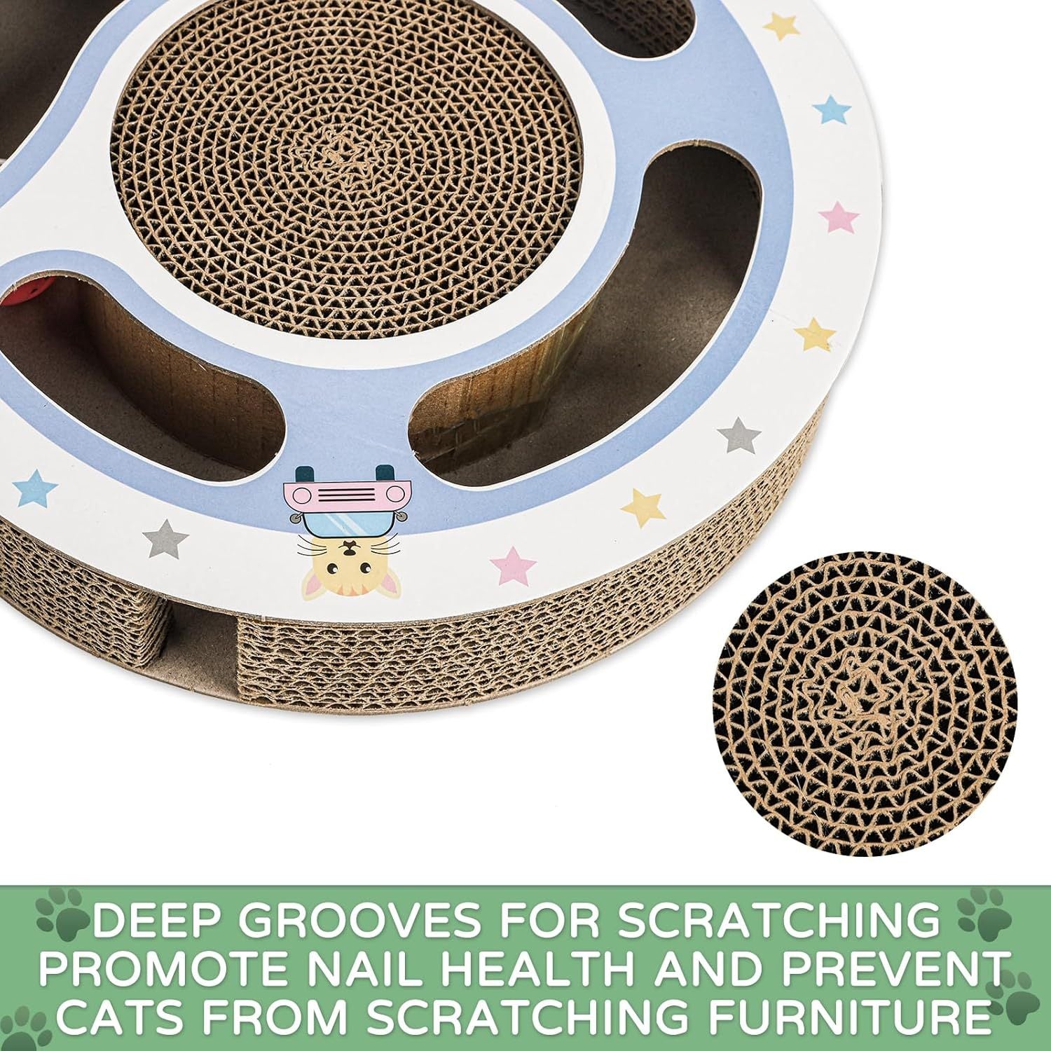 Cat Claw Scratch Pad with Ball Track