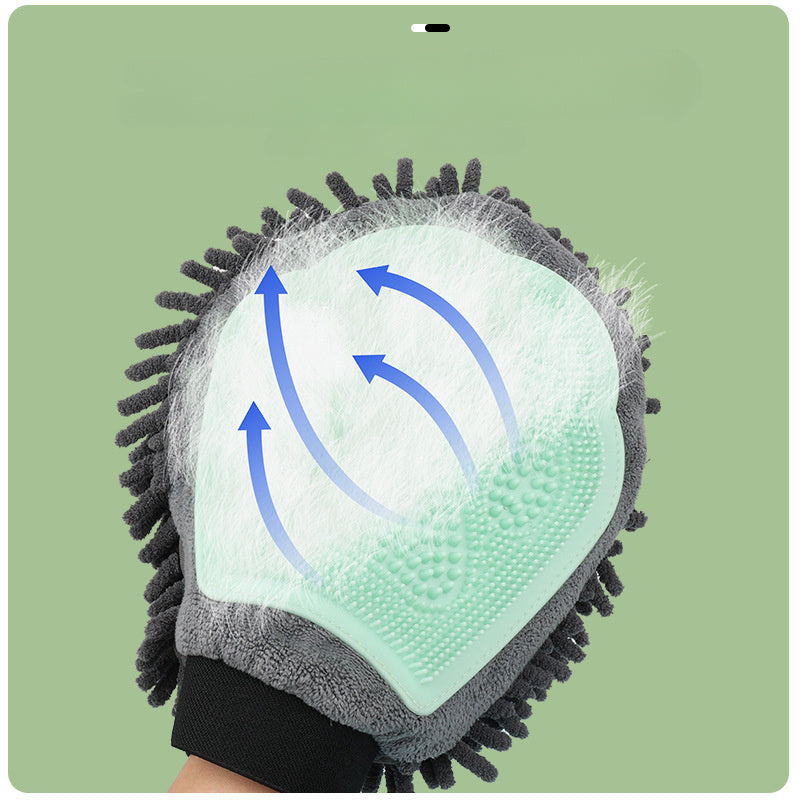 2-in-1 Pet Grooming Glove Brush