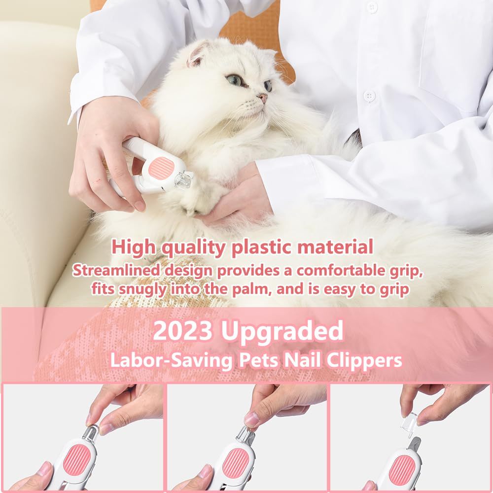 LED Pet Nail Clippers with Trimmer and Grinder