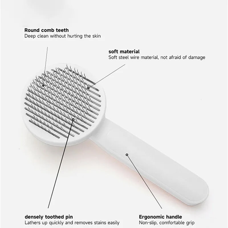 Pet Hair Removal Brush, Self Cleaning Slicker Brush