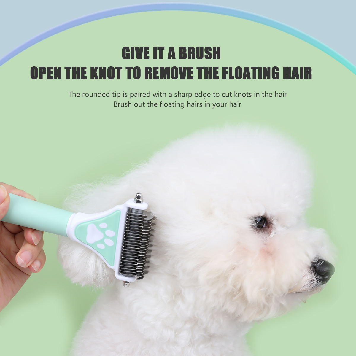 Double-Sided Pet Dematting & Deshedding Brush