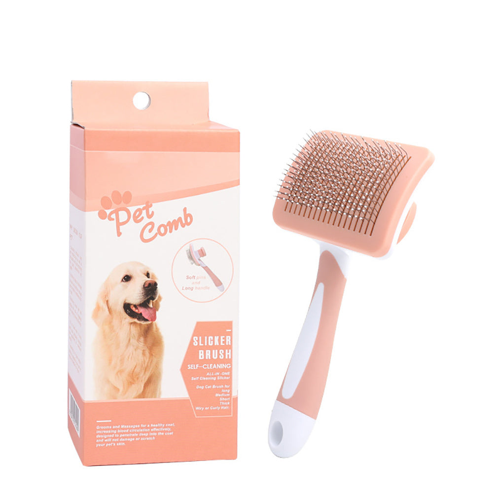 Self-Cleaning Slicker Brush for Dogs and Cats