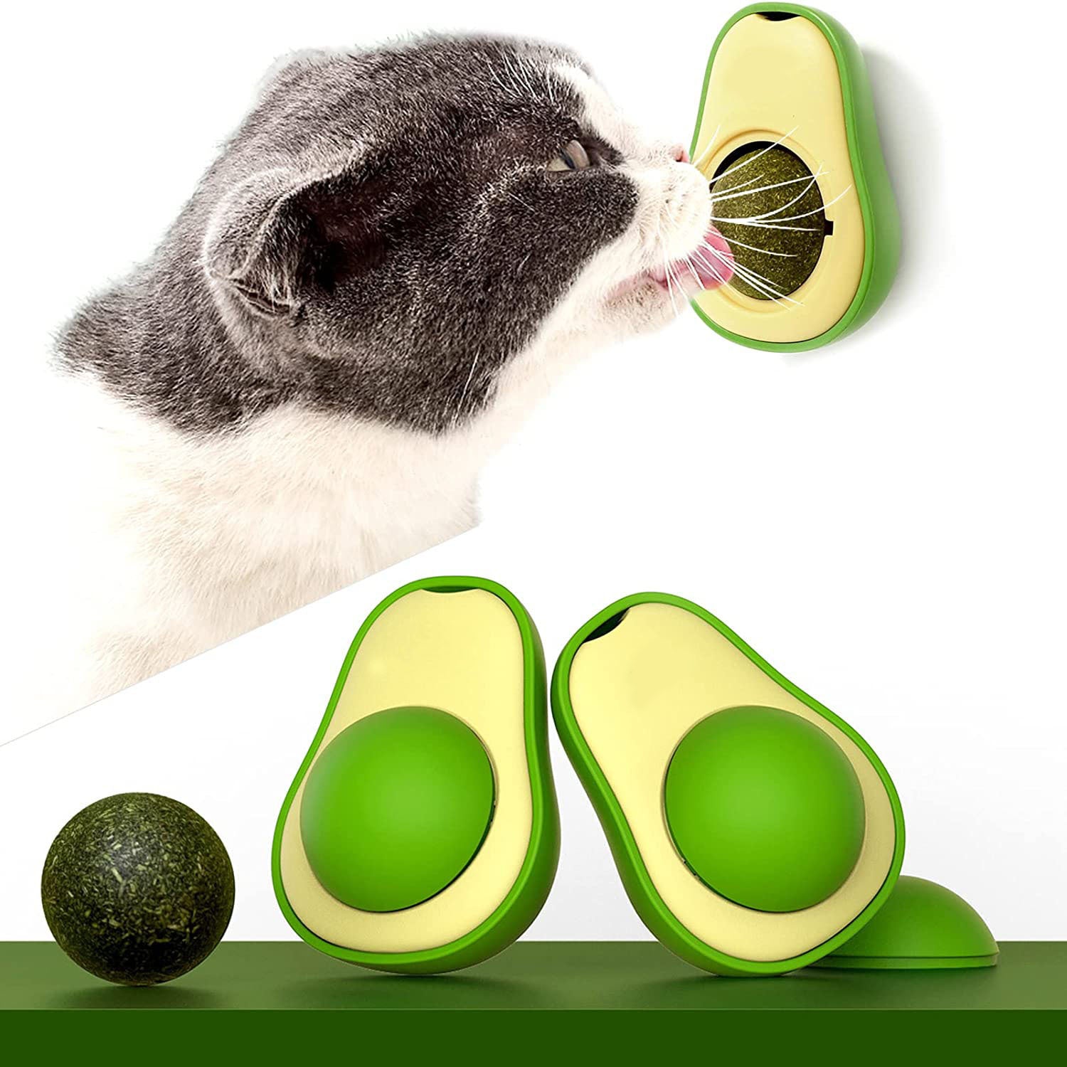 Cute Avocado Catnip Teeth Cleaning Toy