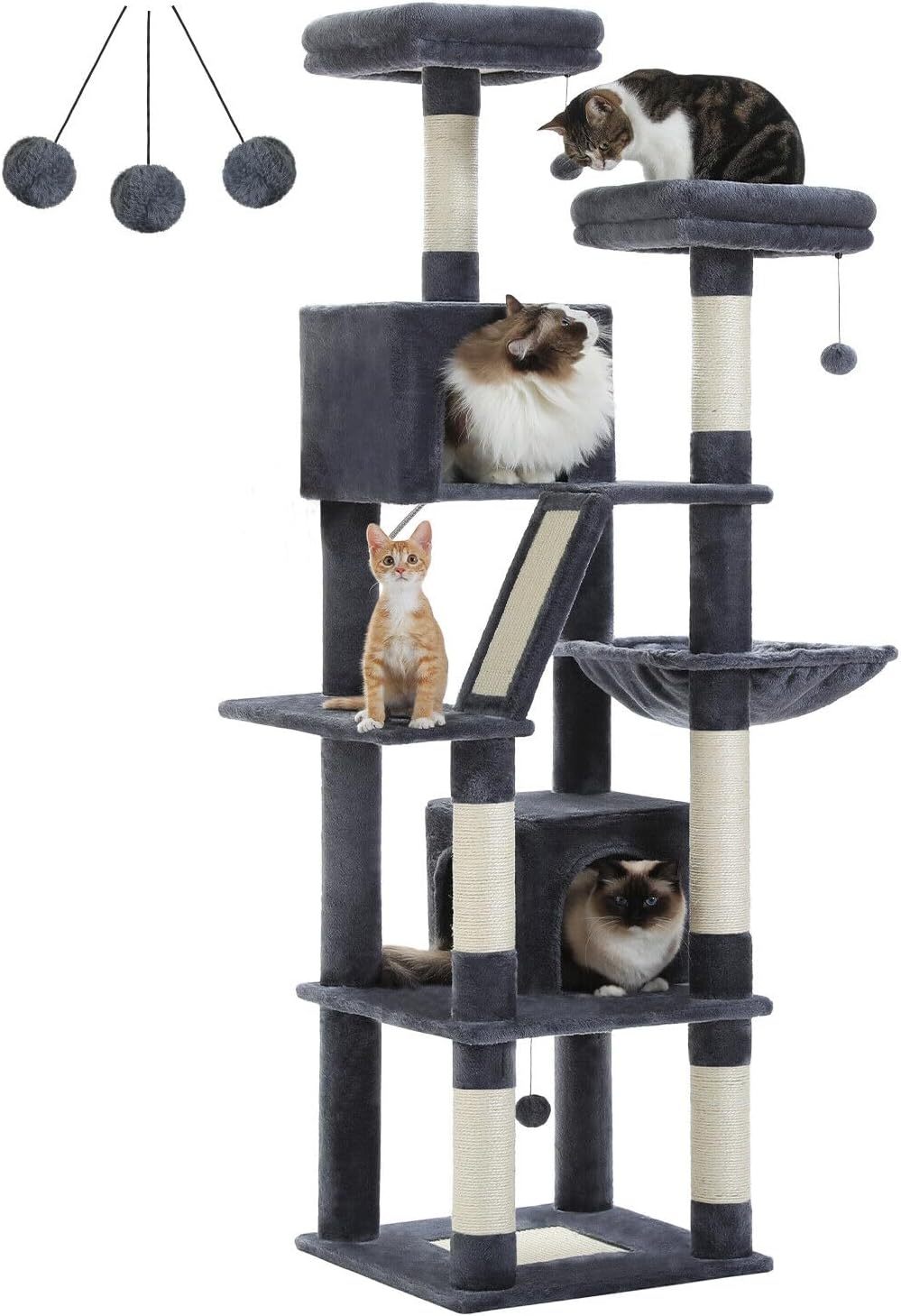 Cat Tree with Perches, Condos & Hammock