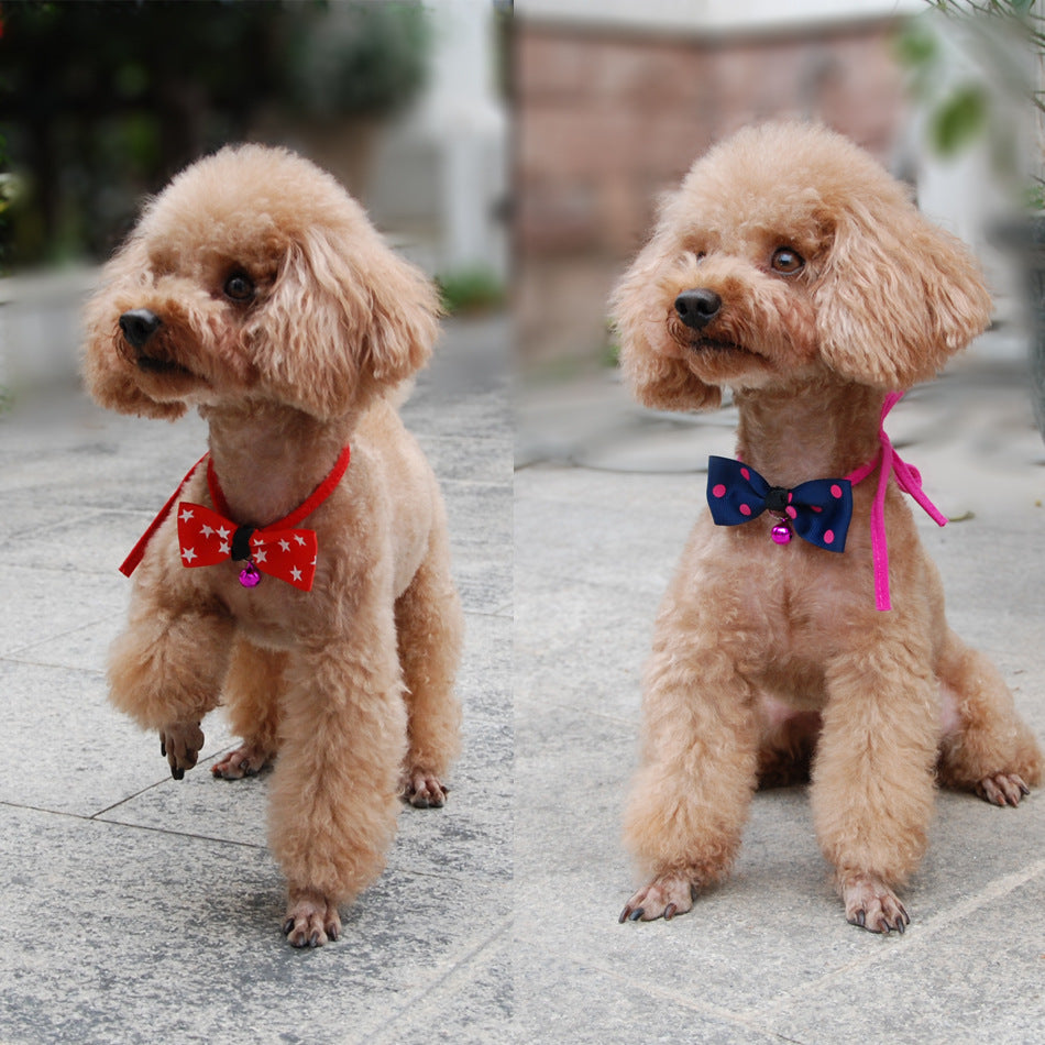 Adjustable Pet Bow Tie with Bell