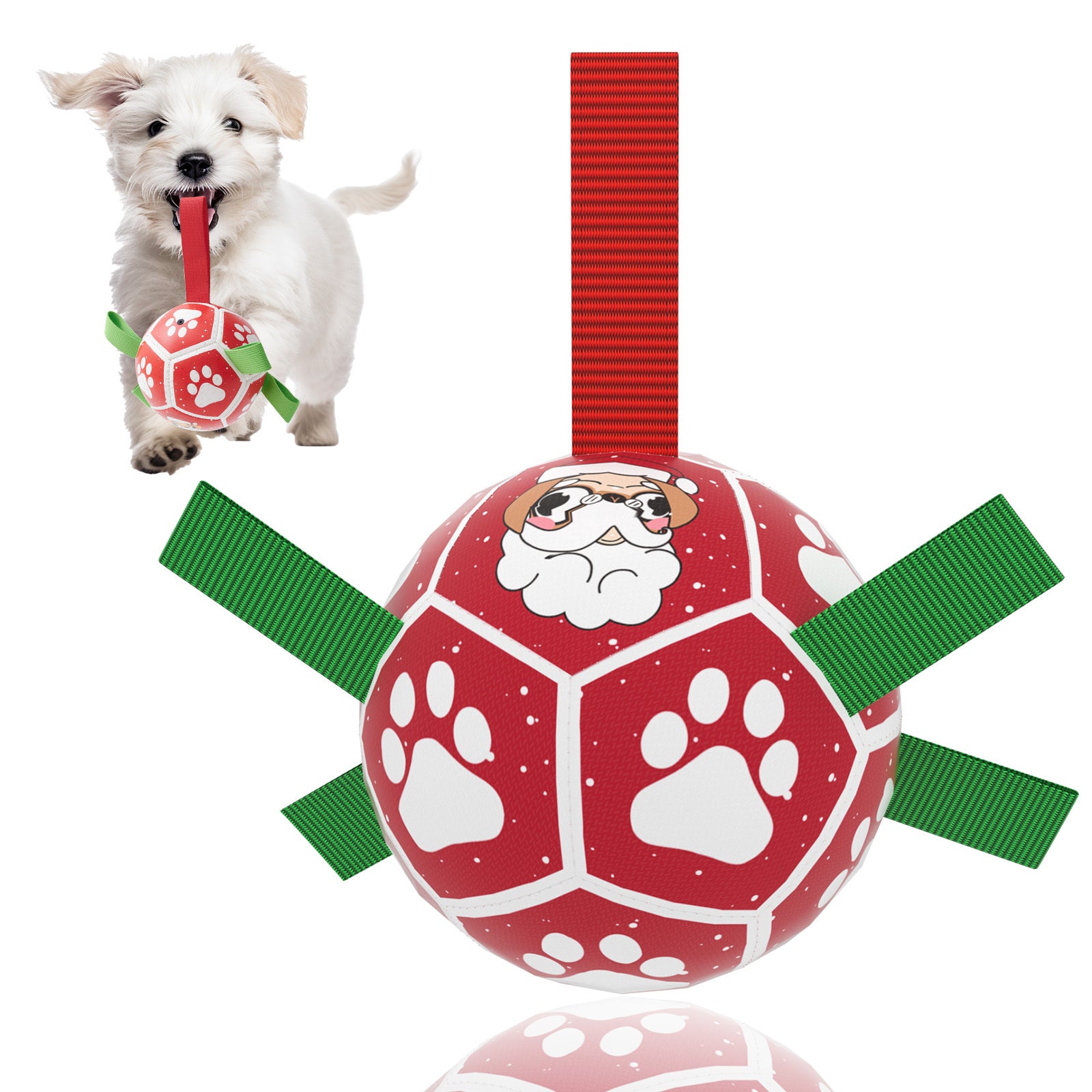 Interactive Dog Soccer Ball with Straps