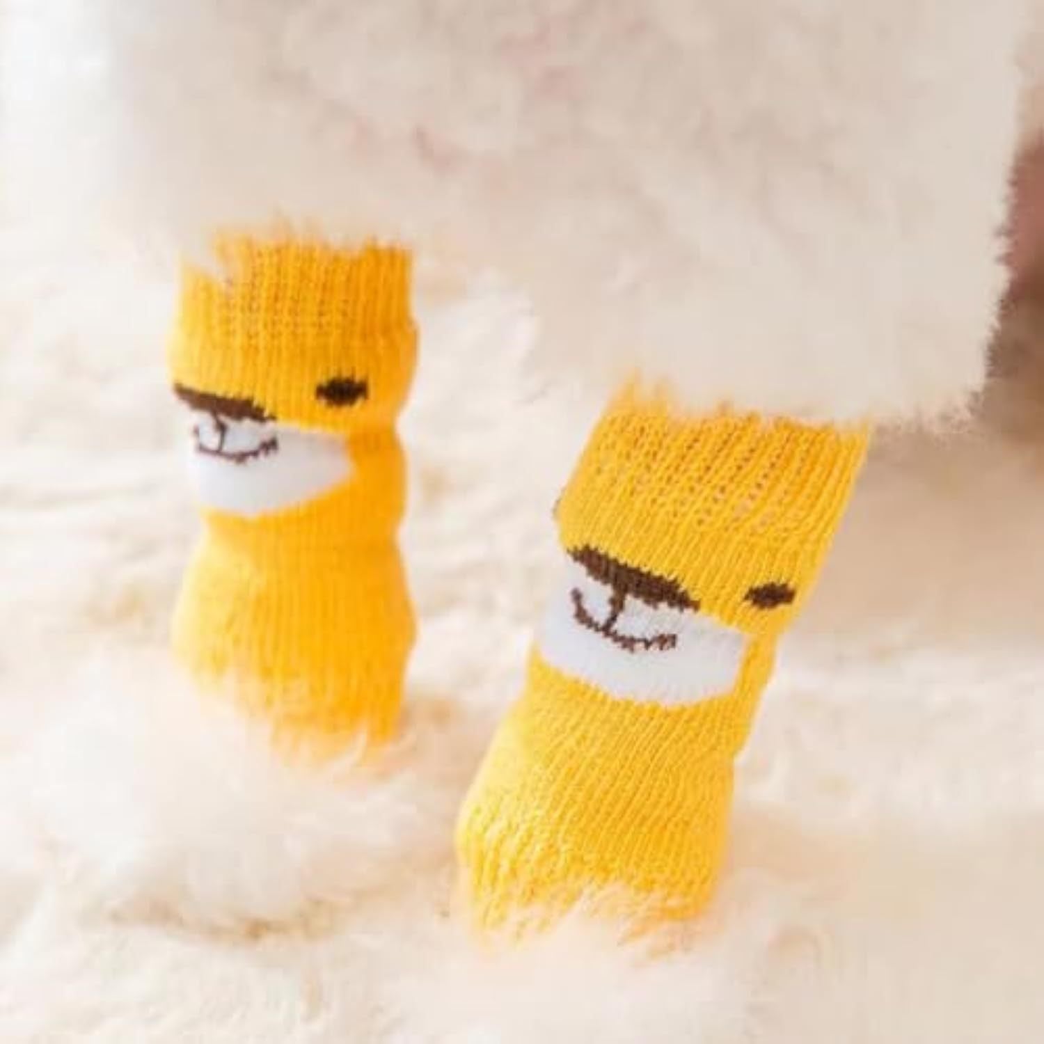 4-Piece Winter Warm Pet Socks Set