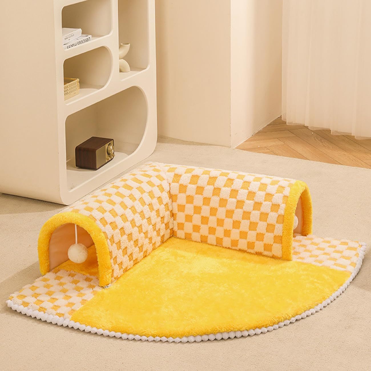 2-in-1 Dog Cat Bed Tunnel